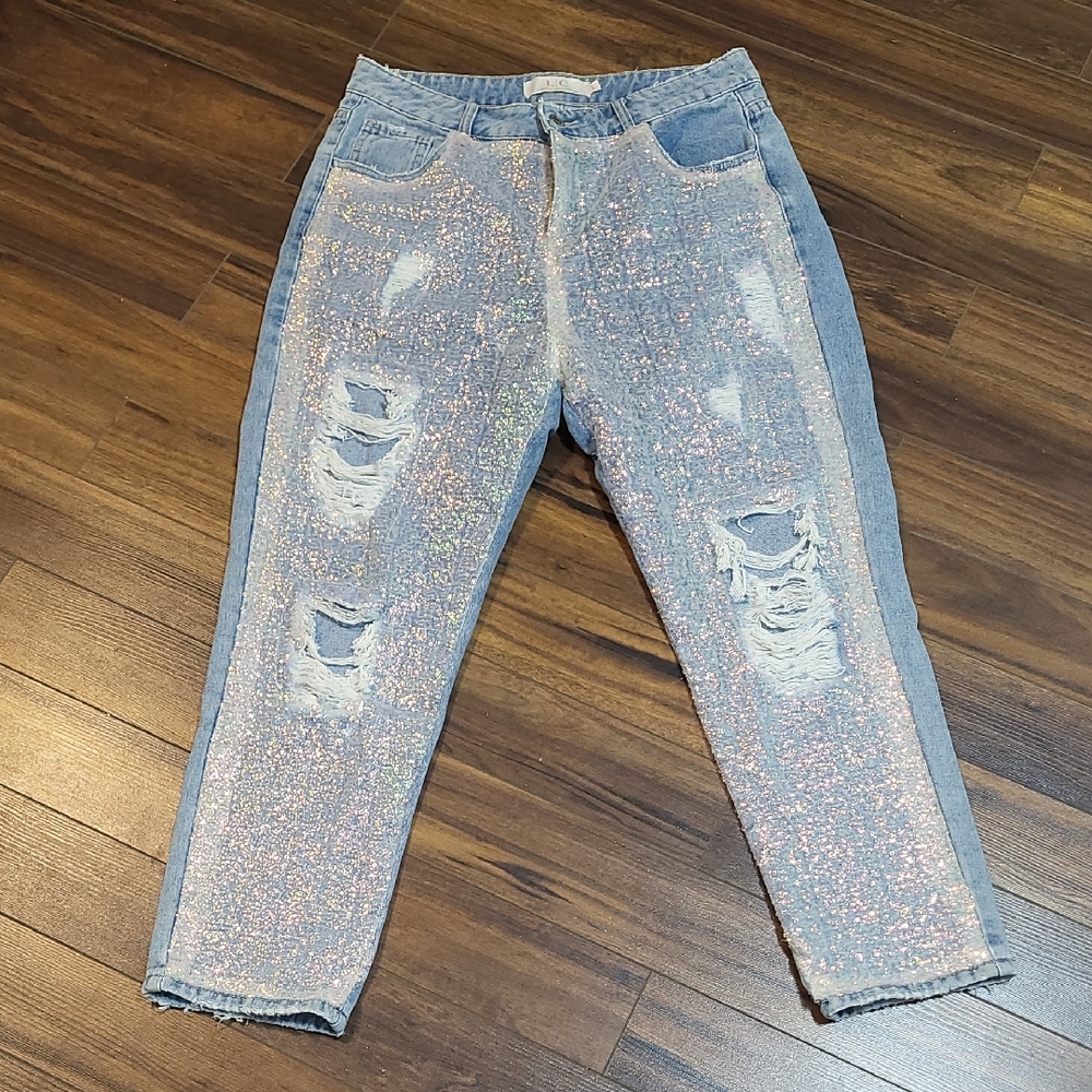 EUC Sequined Jeans L